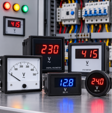 Digital AC/DC Panel Voltmeter