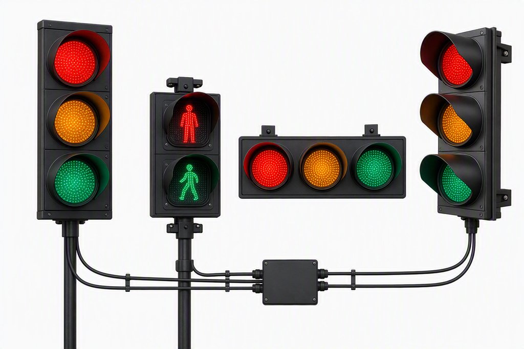 Wired Traffic Signal Lights