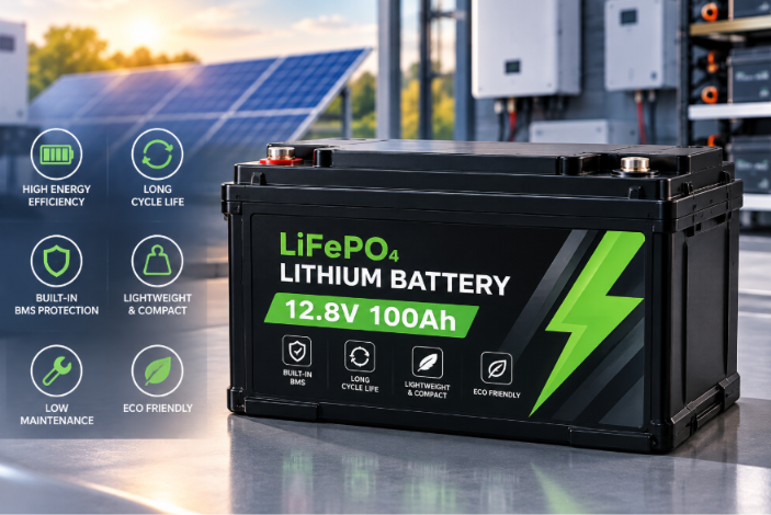 12V 100Ah LiFePO₄ Lithium Battery